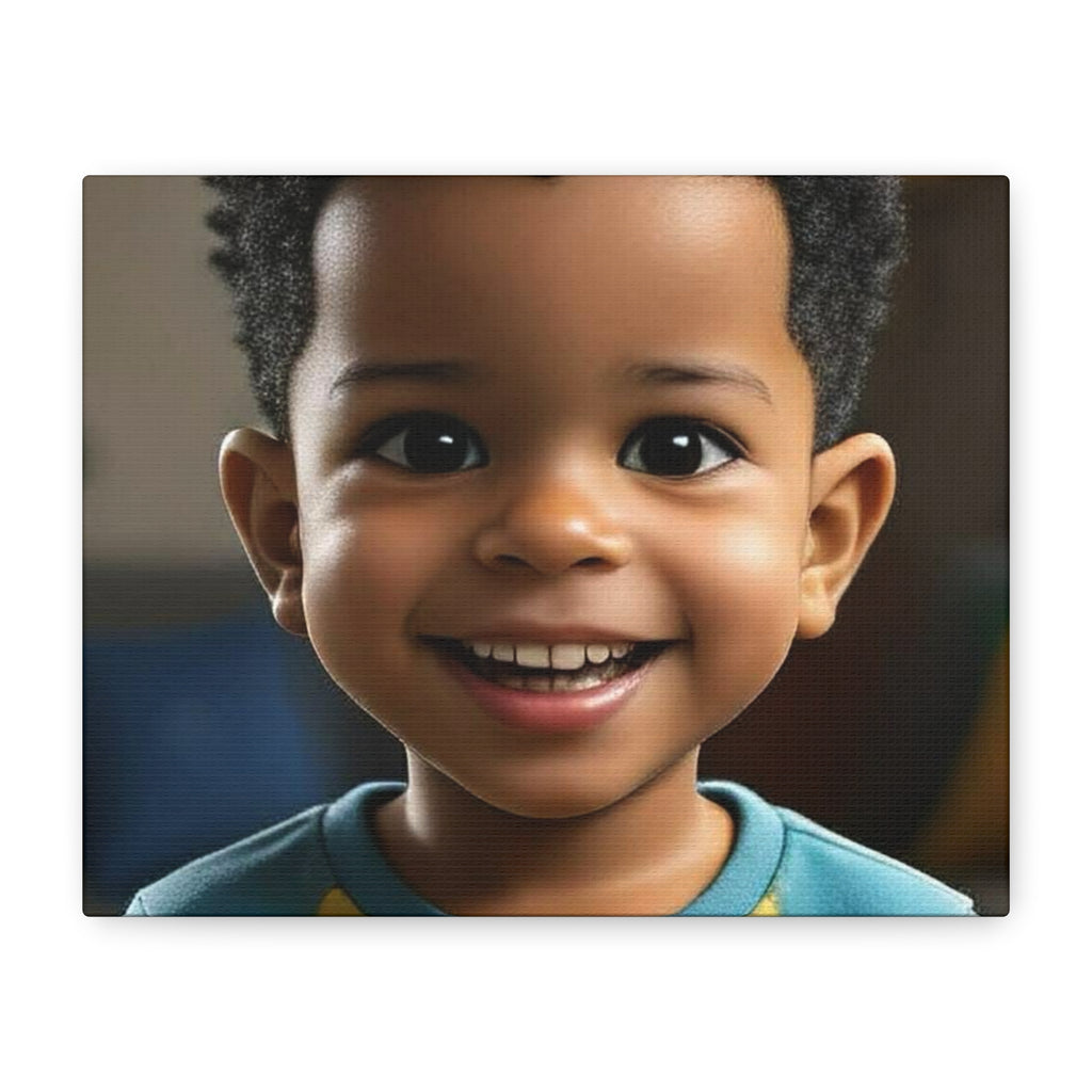 Child Portrait Matte Canvas Print — Stretched 1.25" Wall Art