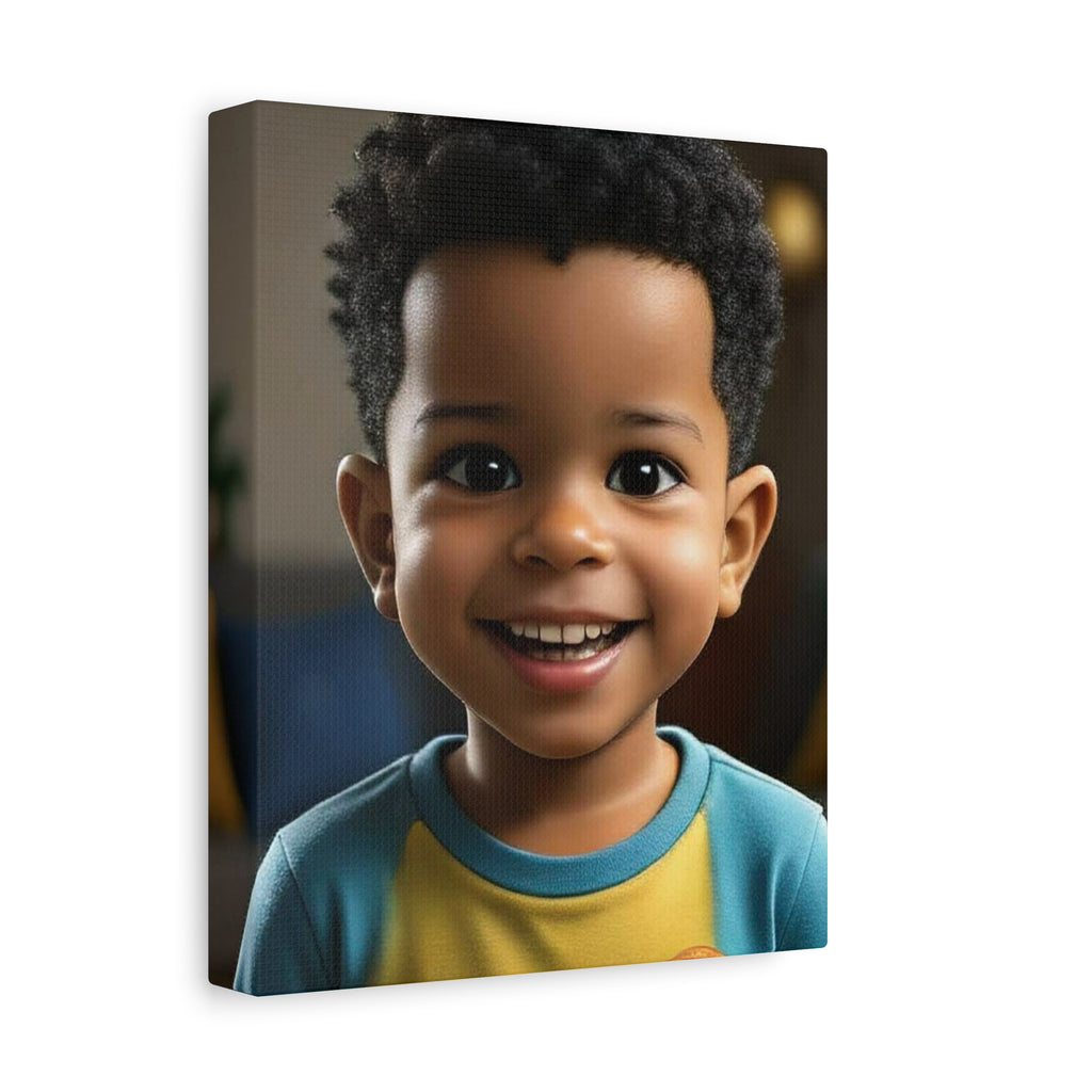 Child Portrait Matte Canvas Print — Stretched 1.25" Wall Art