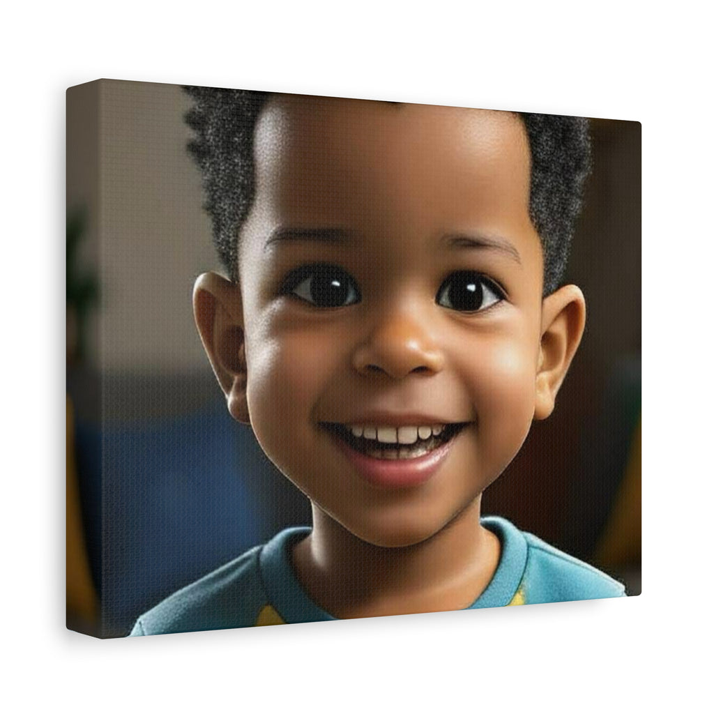 Child Portrait Matte Canvas Print — Stretched 1.25" Wall Art